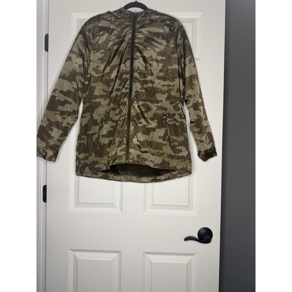 Ashley Utility Collection Fleece Lined Hooded Jacket Medium Camouflage